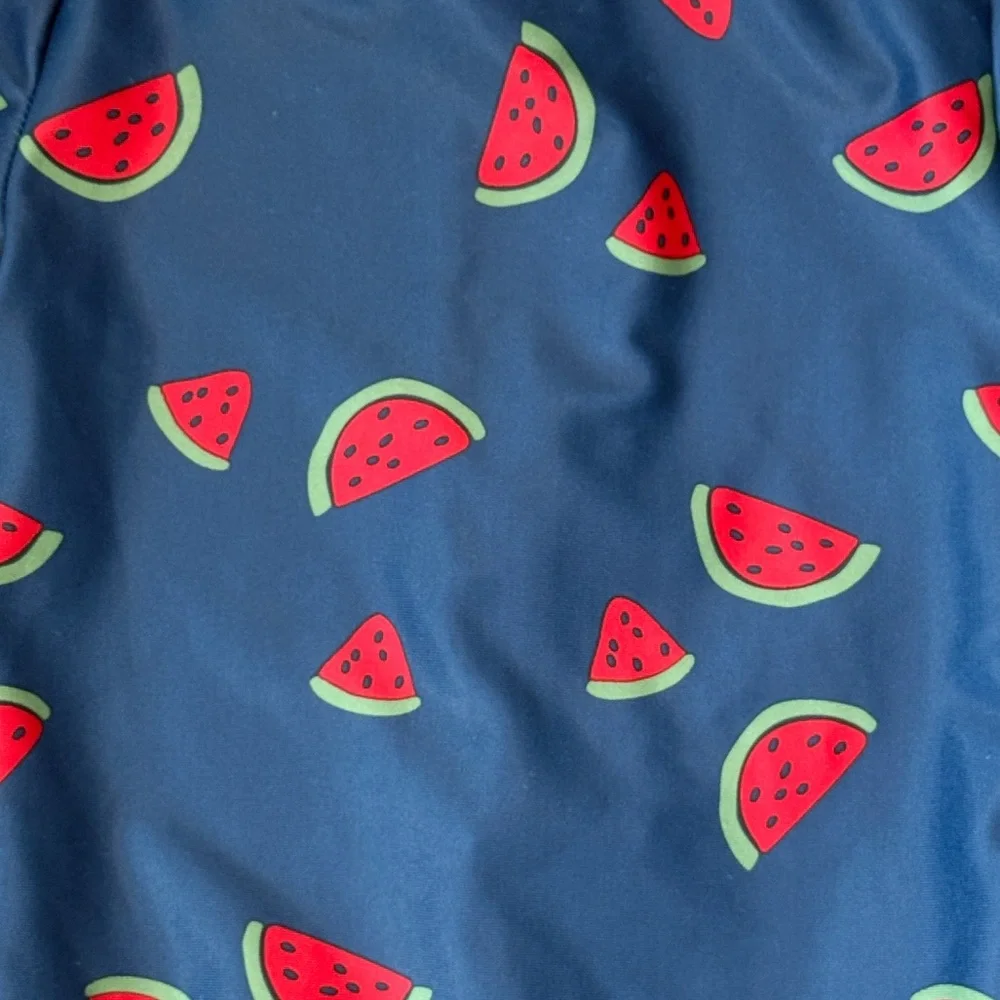 Carter’s long sleeve rashguard swimsuit baby girls 6 months watermelon beach